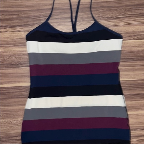 Lululemon power Y tank Lyon light striped tank top - Picture 2 of 16